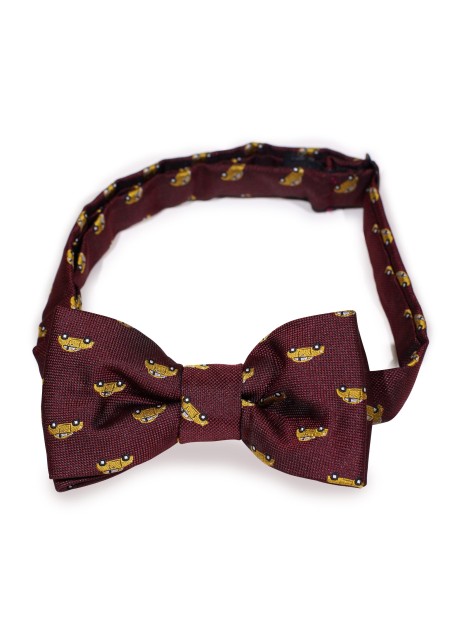 Burgundy Car Bow Tie for Kids