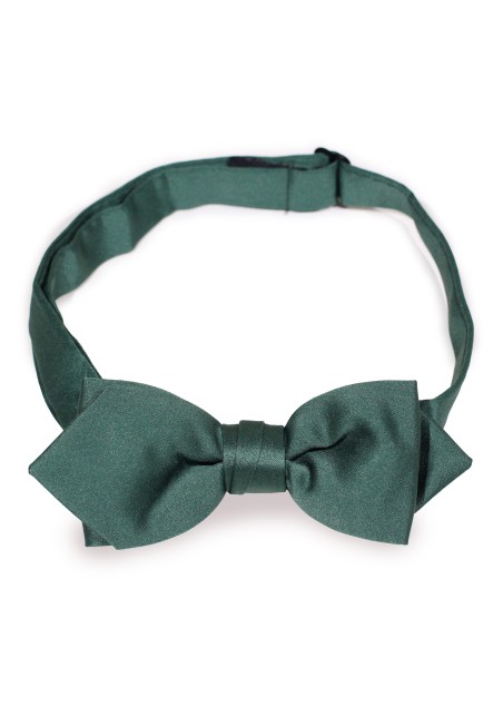 Hunter Green Diamond Cut Bow Tie for Kids
