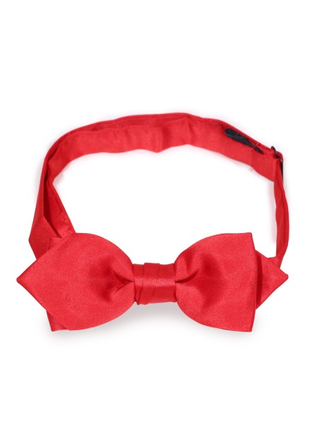 Bright Red Diamond Cut Bow Tie for Kids