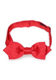 Bright Red Diamond Cut Bow Tie for Kids