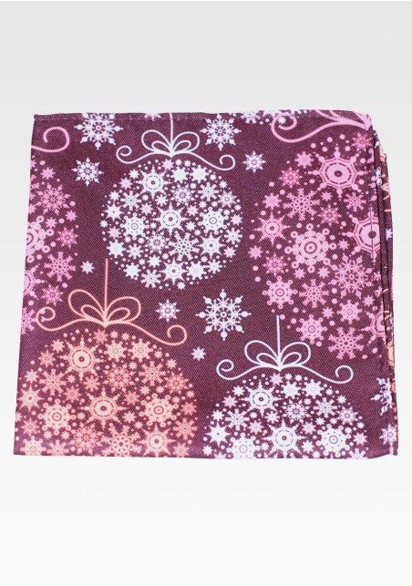 Holiday Ornament Print Pocket Square