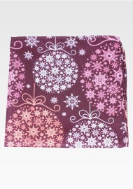 Holiday Ornament Print Pocket Square