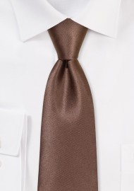 Satin Tie in Walnut Brown