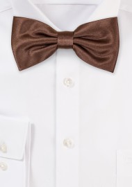 Shiny Walnut Colored Bow Tie