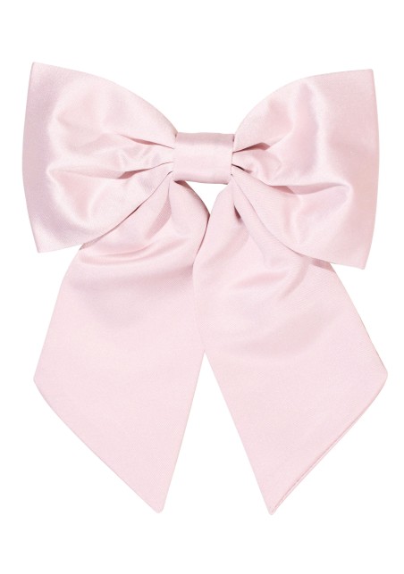 Hair Bow in Solid Blush Pink Front