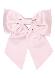 Hair Bow in Solid Blush Pink Front