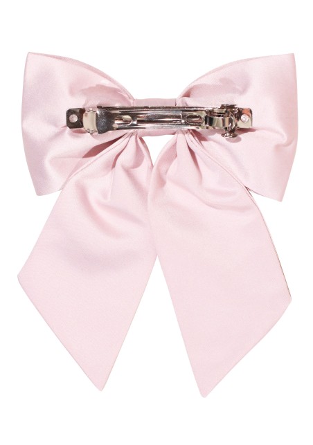 Hair Bow in Solid Blush Pink Back Clip