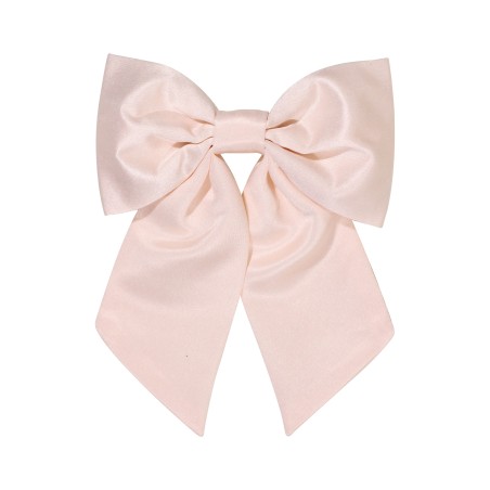 Hair Bow in Solid Antique Blush Front