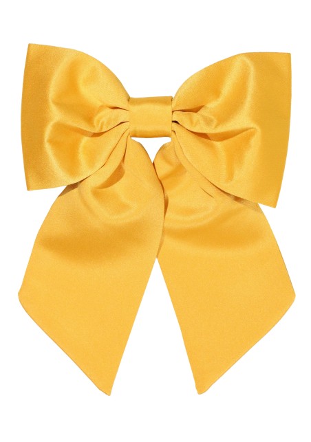 Hair Bow in Solid Amber Gold Front