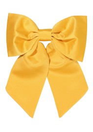 Hair Bow in Solid Amber Gold Front