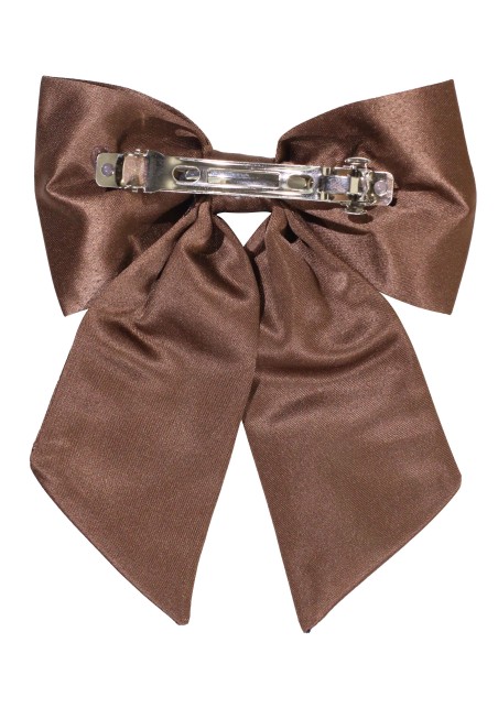 Hair Bow in Solid Walnut Back Clip