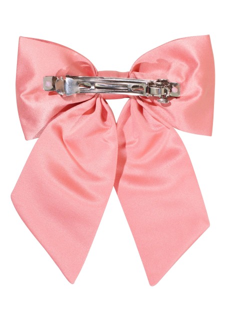 Hair Bow in Bellini Pink Back Clip