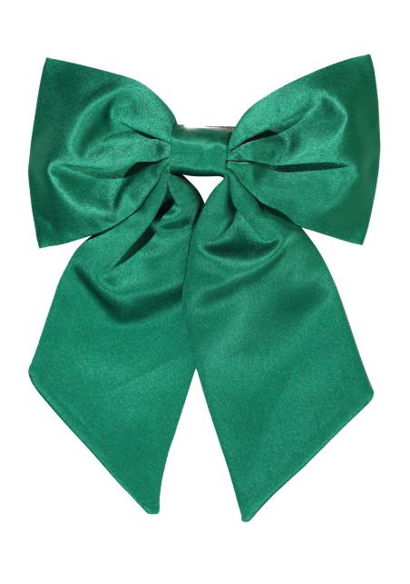 Hair Bow in Emerald Green Front