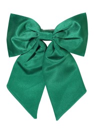 Hair Bow in Emerald Green Front