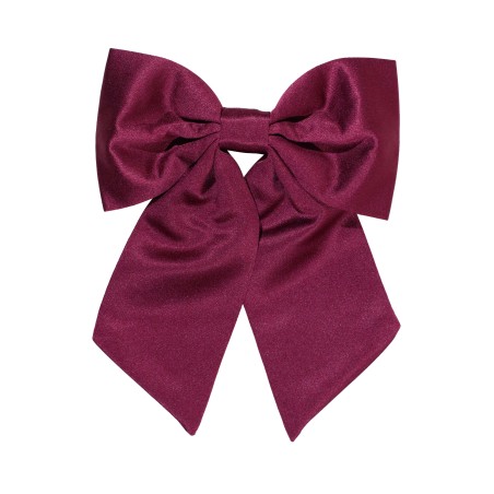 Hair Bow in Sangria Front