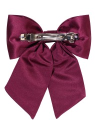 Hair Bow in Sangria Back Clip