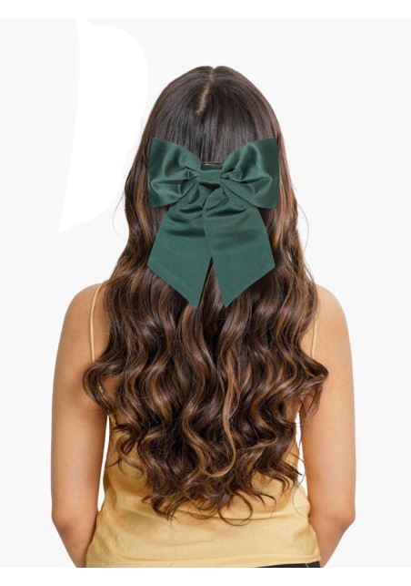 Hair Bow in Solid Hunter Green Women's Hair Clip