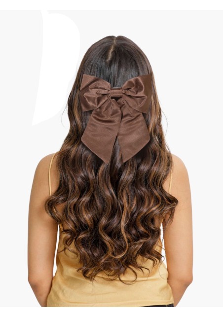 Hair Bow in Solid Walnut Women's Hair Clip