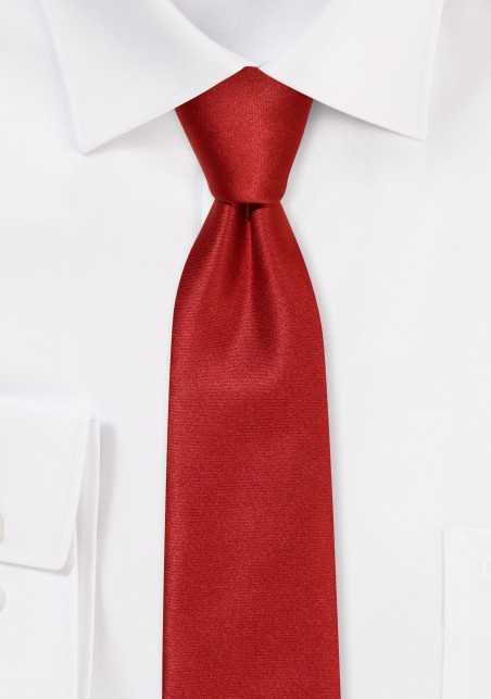 Solid Satin Skinny Tie in Sedona