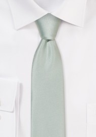 Solid Satin Skinny Tie in Dusty Sage