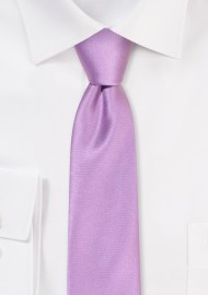 Solid Satin Skinny Tie in Bouquet