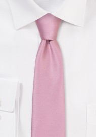 Solid Satin Skinny Tie in Quartz
