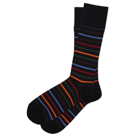 Colorful Black Striped Dress Socks