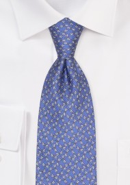 Dragonfly Print Silk Tie in Blues