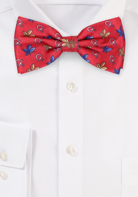 Red Autumn Leaf Bow Tie