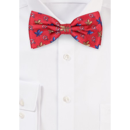 Red Autumn Leaf Bow Tie