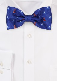 Shark Fin Print Bowtie in Navy
