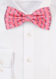 Golfing Bowtie in Coral Red
