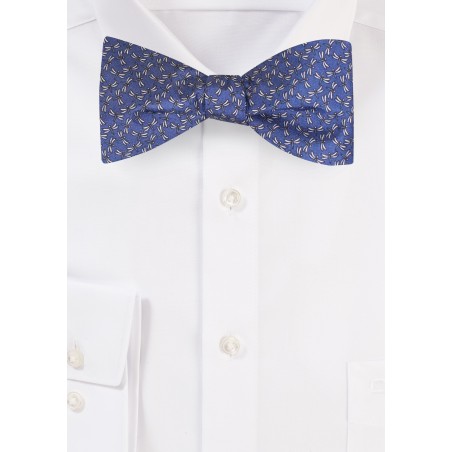 Silk Self Tie Bow Tie with Tiny Dragonflies