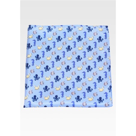 Sea Creature Print Pocket Square
