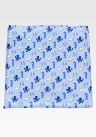 Sea Creature Print Pocket Square
