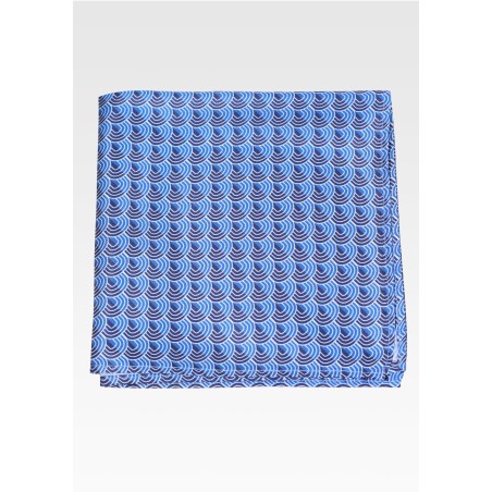 Geometric Seashell Print Pocket Square