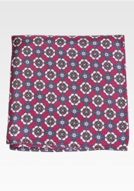 Geometric Print Silk Suit Hanky