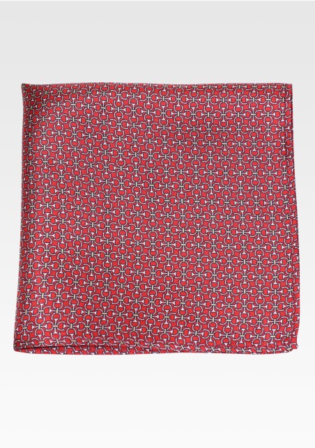 Designer Silk Hanky in Cherry Red