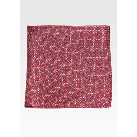 Designer Silk Hanky in Cherry Red