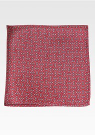 Designer Silk Hanky in Cherry Red