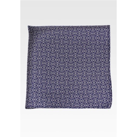 Designer Silk Hanky in Navy with Stirup Print