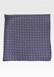 Designer Silk Hanky in Navy with Stirup Print