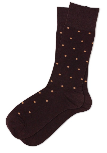 Brown and Tan Polka Dot Socks