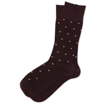 Brown and Tan Polka Dot Socks