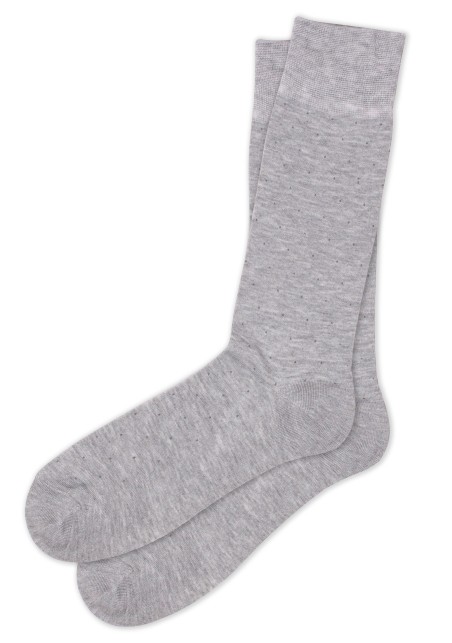 Light Gray Pin Dot Dress Socks