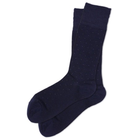Midnight Blue Pin Dot Dress Socks