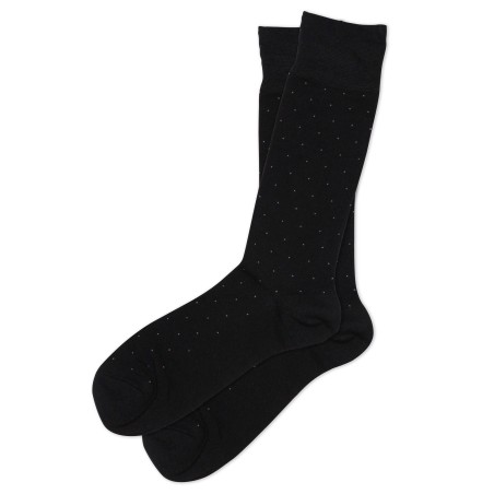 Black Pin Dot Dress Socks