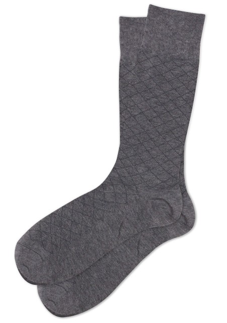 Charcoal Window Pane Check Socks