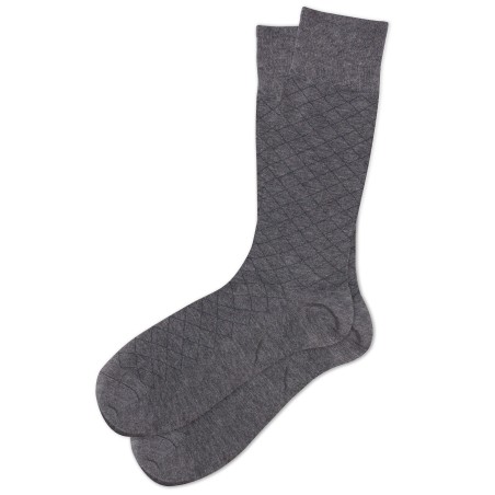 Charcoal Window Pane Check Socks