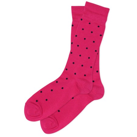 Pink and Navy Polka Dot Socks